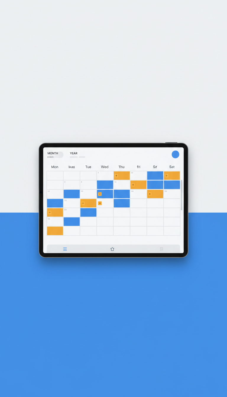 Scheduling Interface For Tablet Use